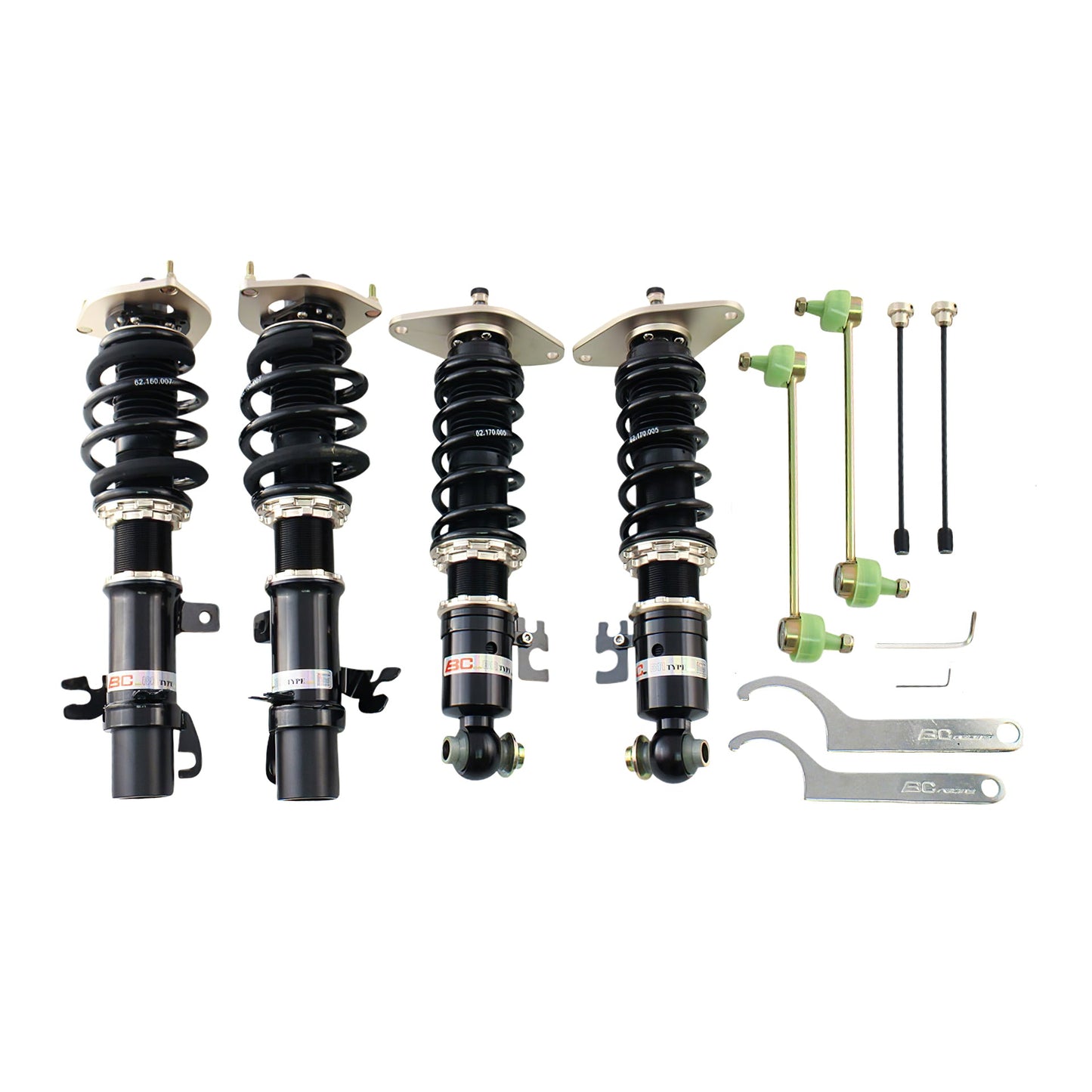 BC Racing BR Series coilovers on white background