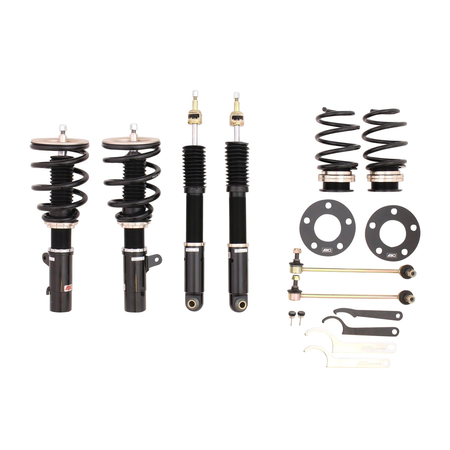 BC Racing BR Series coilovers on white background