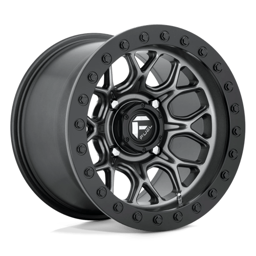 Fuel Offroad D919 TECH UTV BEADLOCK Matte Gunmetal Black Bead Ring 15x10 0 4x156mm 132mm