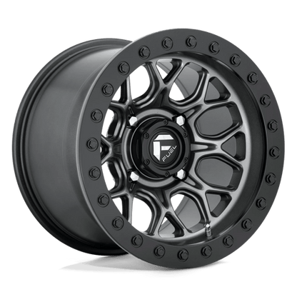 Fuel Offroad D919 TECH UTV BEADLOCK Matte Gunmetal Black Bead Ring 15x10 0 4x156mm 132mm