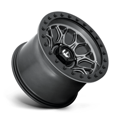 Fuel Offroad D919 TECH UTV BEADLOCK Matte Gunmetal Black Bead Ring 15x10 0 4x156mm 132mm