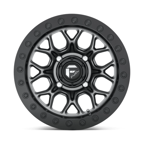 Fuel Offroad D919 TECH UTV BEADLOCK Matte Gunmetal Black Bead Ring 15x10 0 4x156mm 132mm