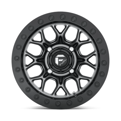 Fuel Offroad D919 TECH UTV BEADLOCK Matte Gunmetal Black Bead Ring 15x10 0 4x156mm 132mm