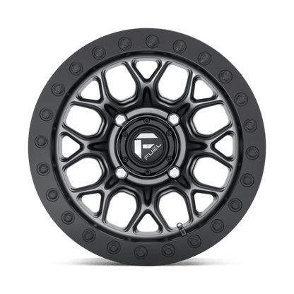 Fuel Offroad D919 TECH UTV BEADLOCK Matte Gunmetal Black Bead Ring 15x10 0 4x137mm 110.1mm