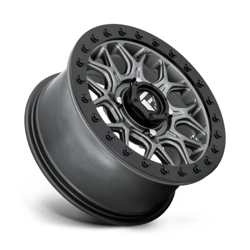 Fuel Offroad D919 TECH UTV BEADLOCK Matte Gunmetal Black Bead Ring 15x7 +38 4x137mm 110.1mm