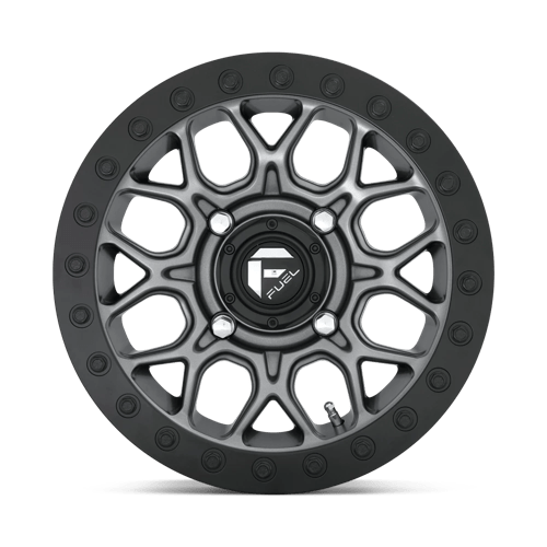 Fuel Offroad D919 TECH UTV BEADLOCK Matte Gunmetal Black Bead Ring 15x7 +38 4x137mm 110.1mm