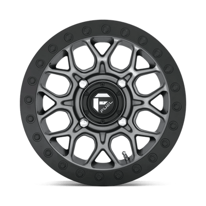 Fuel Offroad D919 TECH UTV BEADLOCK Matte Gunmetal Black Bead Ring 15x7 +38 4x137mm 110.1mm