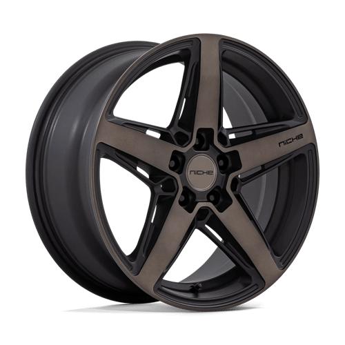 Niche M271 TERAMO Matte Black W Double Dark Tint 18x8 +30 5x100mm 66.1mm