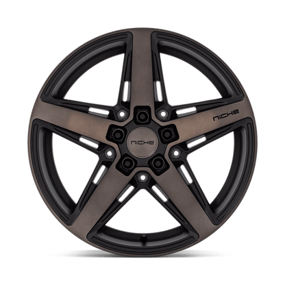 Niche M271 TERAMO Matte Black W Double Dark Tint 18x8 +30 5x112mm 66.6mm