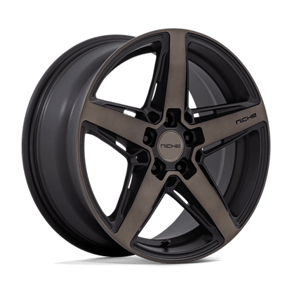 Niche M271 TERAMO Matte Black W Double Dark Tint 18x8 +40 5x108mm 72.6mm