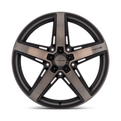 Niche M271 TERAMO Matte Black W Double Dark Tint 20x9 +35 5x120mm 72.6mm