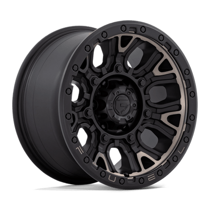 Fuel Offroad D824 TRACTION Matte Black W Double Dark Tint 17x9 +1 6x135mm 87.1mm