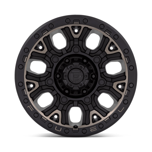 Fuel Offroad D824 TRACTION Matte Black W Double Dark Tint 17x9 +1 6x139.7mm 106.1mm