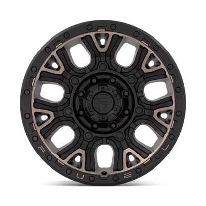 Fuel Offroad D824 TRACTION Matte Black W Double Dark Tint 20x9 +1 8x170mm 125.1mm