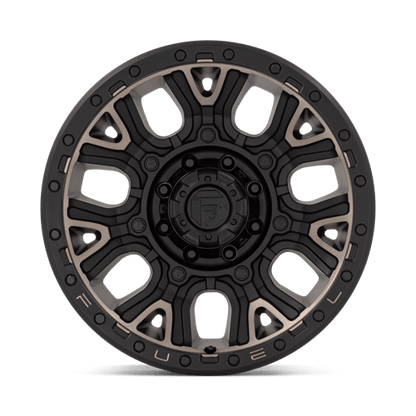 Fuel Offroad D824 TRACTION Matte Black W Double Dark Tint 20x9 +1 8x180mm 124.2mm