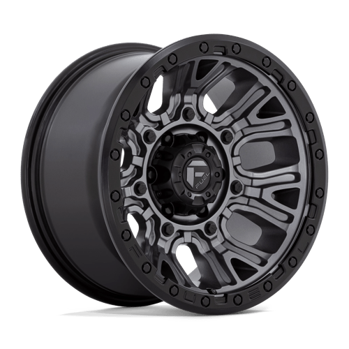 Fuel Offroad D825 TRACTION Matte Gunmetal W/ Black Ring 17x9 -12 5x127mm 71.5mm