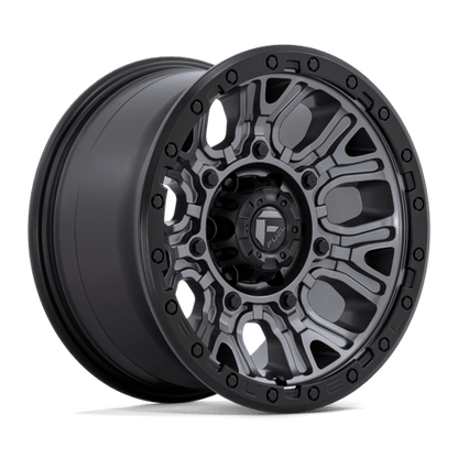 Fuel Offroad D825 TRACTION Matte Gunmetal W/ Black Ring 17x9 +1 6x139.7mm 106.1mm