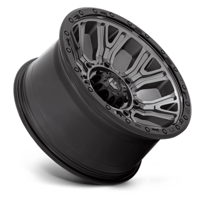 Fuel Offroad D825 TRACTION Matte Gunmetal W/ Black Ring 20x10 -18 6x139.7mm 106.1mm