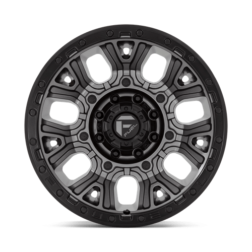 Fuel Offroad D825 TRACTION Matte Gunmetal W/ Black Ring 20x10 -18 8x180mm 124.2mm