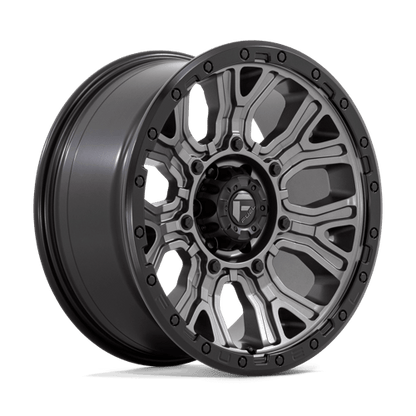 Fuel Offroad D825 TRACTION Matte Gunmetal W/ Black Ring 20x9 +1 6x135mm 87.1mm
