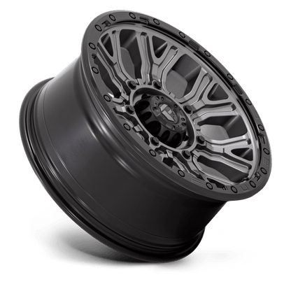 Fuel Offroad D825 TRACTION Matte Gunmetal W/ Black Ring 20x9 +1 6x139.7mm 106.1mm