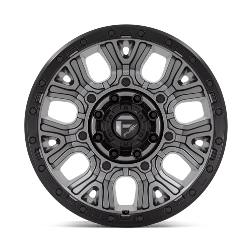 Fuel Offroad D825 TRACTION Matte Gunmetal W/ Black Ring 20x9 +1 8x180mm 124.2mm