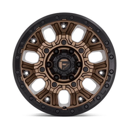 Fuel Offroad D826 TRACTION Matte Bronze W/ Black Ring 17x9 -12 6x139.7mm 106.1mm