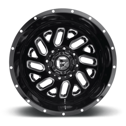 Fuel Offroad D581 TRITON Gloss Black Milled 20x8.25 -201 8x200mm 142mm