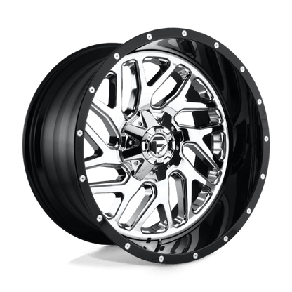 Fuel Offroad D211 TRITON Chrome Plated Gloss Black Lip 20x12 -44 6x135|6x139.7mm 106.1mm - 2 PIECE