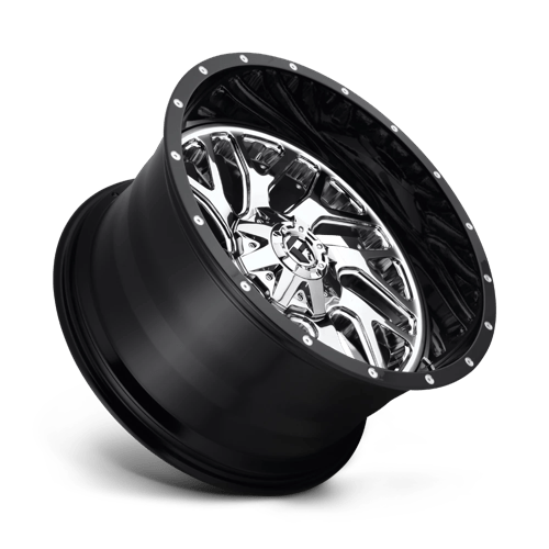 Fuel Offroad D211 TRITON Chrome Plated Gloss Black Lip 20x12 -44 6x135|6x139.7mm 106.1mm - 2 PIECE