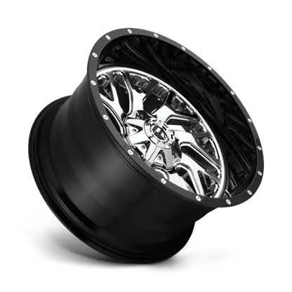 Fuel Offroad D211 TRITON Chrome Plated Gloss Black Lip 20x12 -44 6x135|6x139.7mm 106.1mm - 2 PIECE