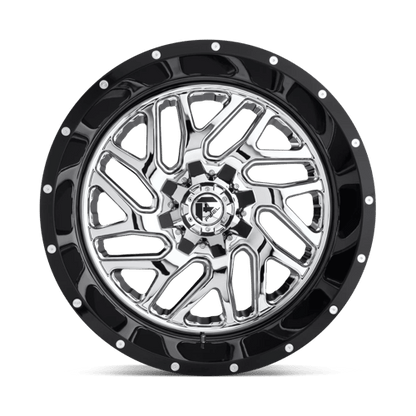 Fuel Offroad D211 TRITON Chrome Plated Gloss Black Lip 20x12 -44 6x135|6x139.7mm 106.1mm - 2 PIECE