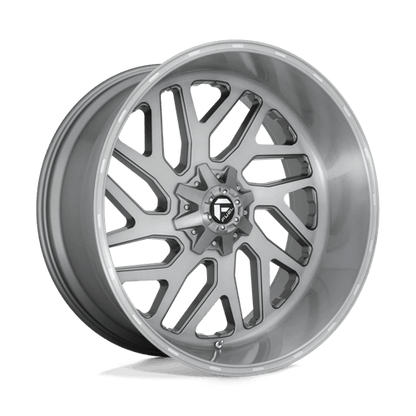 Fuel Offroad D715 TRITON PLATINUM Brushed Gun Metal Tinted Clear 26x12 -44 8x180mm 124.2mm