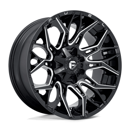 Fuel Offroad D769 TWITCH Glossy Black Milled 22x10 -18 8x165.1mm 125.1mm