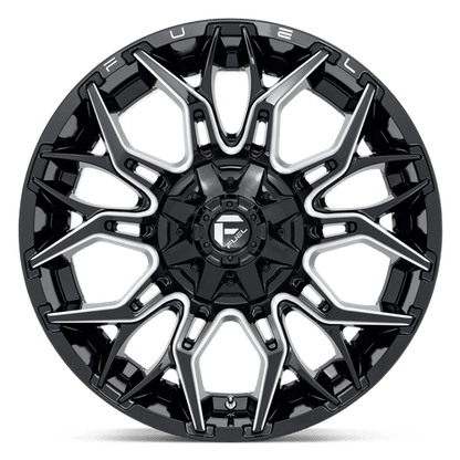 Fuel Offroad D769 TWITCH Glossy Black Milled 22x10 -18 8x165.1mm 125.1mm