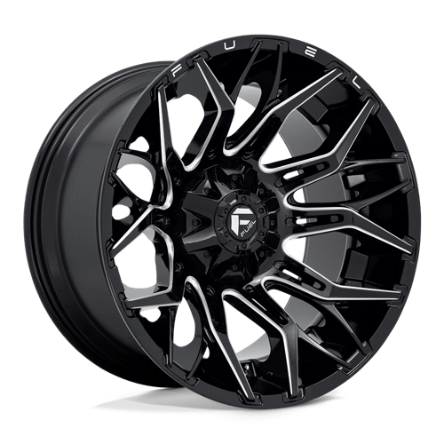 Fuel Offroad D769 TWITCH Glossy Black Milled 22x12 -44 8x180mm 124.2mm