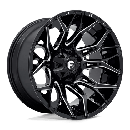 Fuel Offroad D769 TWITCH Glossy Black Milled 22x12 -44 8x180mm 124.2mm