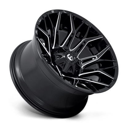 Fuel Offroad D769 TWITCH Glossy Black Milled 22x12 -44 8x180mm 124.2mm