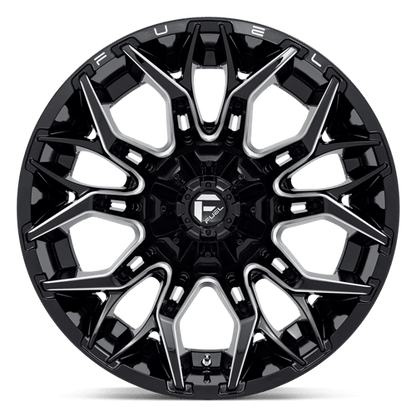 Fuel Offroad D769 TWITCH Glossy Black Milled 22x12 -44 8x170mm 125.1mm