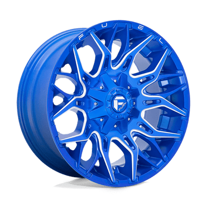 Fuel Offroad D770 TWITCH Anodized Blue Milled 22x12 -44 6x135|6x139.7mm 106.1mm
