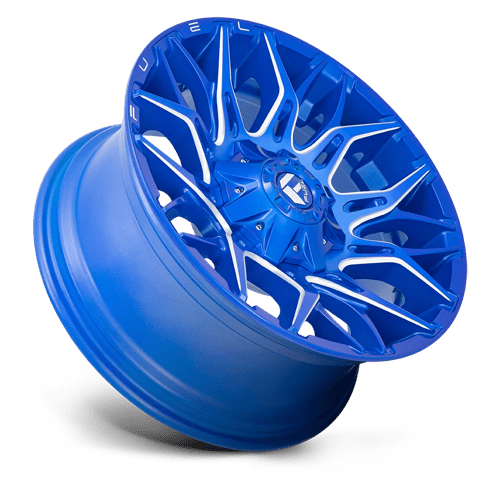 Fuel Offroad D770 TWITCH Anodized Blue Milled 22x12 -44 6x135|6x139.7mm 106.1mm