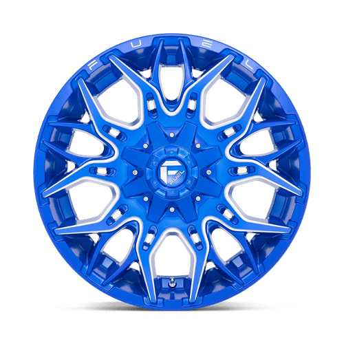 Fuel Offroad D770 TWITCH Anodized Blue Milled 20x10 -18 8x165.1mm 125.1mm