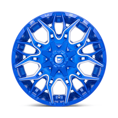 Fuel Offroad D770 TWITCH Anodized Blue Milled 20x10 -18 8x165.1mm 125.1mm