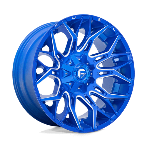Fuel Offroad D770 TWITCH Anodized Blue Milled 22x10 -18 8x165.1mm 125.1mm