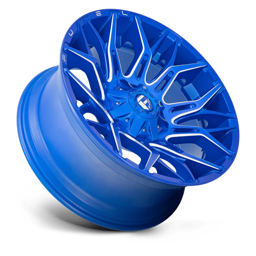 Fuel Offroad D770 TWITCH Anodized Blue Milled 22x10 -18 8x165.1mm 125.1mm