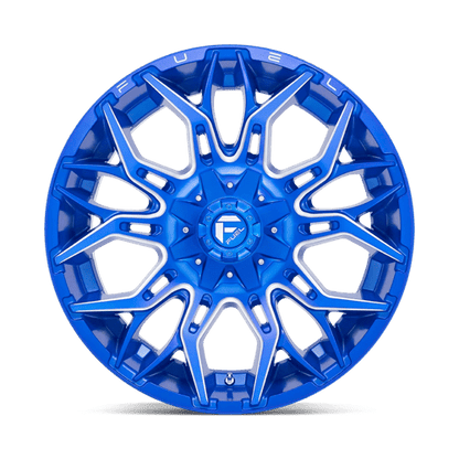 Fuel Offroad D770 TWITCH Anodized Blue Milled 22x10 -18 8x180mm 124.2mm