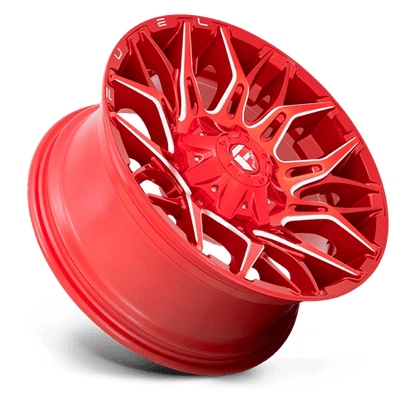 Fuel Offroad D771 TWITCH Candy Red Milled 22x12 -44 8x180mm 124.2mm