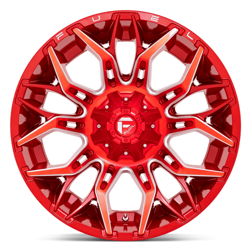 Fuel Offroad D771 TWITCH Candy Red Milled 22x12 -44 5x114.3|5x127mm 78.1mm