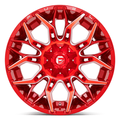 Fuel Offroad D771 TWITCH Candy Red Milled 22x12 -44 5x139.7|5x150mm 110.1mm