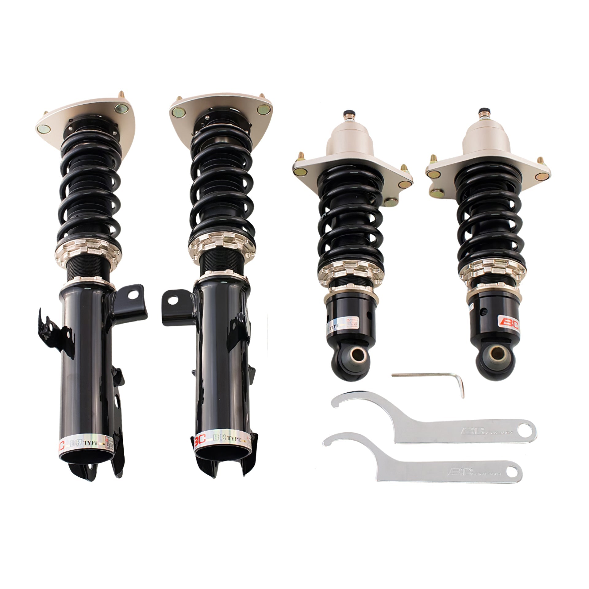 BC Racing BR Series coilovers on white background